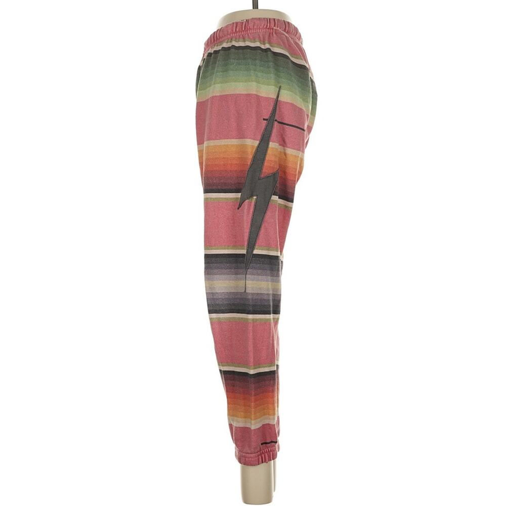 ⚡️Aviator Nation Y2K Stripe Sweatpants Lightning Bolt Pink Joggers Pants XS USA - Picture 6 of 10